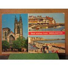 multiview, BRIDLINGTON, YORKSHIRE used postcard 1975 pm by Bamforth =