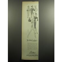 1951 United States Rubber Company Lastex Ad - At ease, ladies