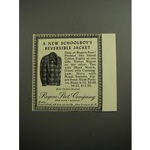 1951 Rogers Peet Reversible Jacket Ad - A new Schoolboy's reversible jacket