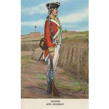 Soldier 26th Regiment Uniform Rare Museum Postcard