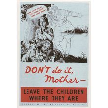 Dont Do It Mother Adolf Hitler WW2 War Poster Postcard