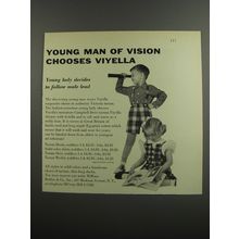 1953 Viyella Suspender Shorts and Campbell Dress Ad - Young man of vision