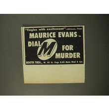 1954 Dial M for Murder Play Ad - Tingles with excitement - Atkinson, Times