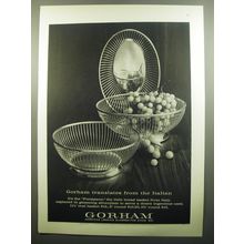 1960 Gorham Portapane Basket Ad - Gorham translates from the Italian