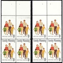 1455 Var, "Family Planning" Missing From Top Stamps Block & MORE! - Stuart Katz