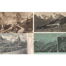 Murrenbahn Grutschalp Railway Briethorn 4x Switzerland Old Postcard s