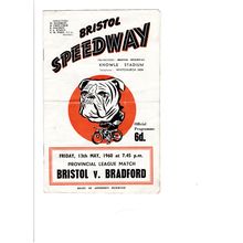 Bristol v Bradford 1960 speedway programme