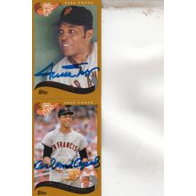 WILLIE MAYS & ORLANDO CEPEDA AUTO 2020 SAN FRANCISCO GIANTS HOF WORLD CHAMPIONS