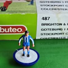 Subbuteo lw team NUMBER 487 BRIGHTON STOCKPORT COLCHESTER TEAM IN LABEL BOX