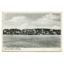 Postcard Norway Tønsberg Parti av Husø part of Husø Husoy island message 1954