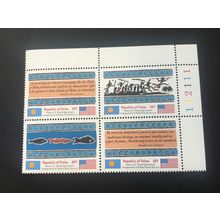 ICOLLECTZONE US Palau 4a plate block VF NH