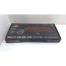 NEW CyberPowerPC multi-color led gaming keyboard wired USB