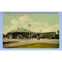 New York West Chazy Railway Station View Small Station w/Freight & Passeng~232