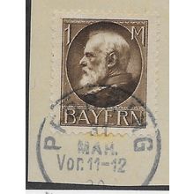 GER (BAVARIA) 1914 1m KING LUDWIG III' (PERFED) FINE USED (EBID64-438)