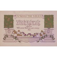 Across The Miles Exchange Places Missing You Antique Poem Postcard