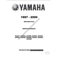 YAMAHA SH50A B F H K M T U W SERVICE MANUAL MOTORCYCLE 185 PAGES IN ENGLISH