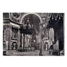 ST. PETER'S BASILICA, ROME, ITALY unused vintage postcard #
