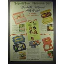 1948 Max Factor Make-up Set Ad - Pan-Cake, Vanity