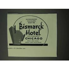 1952 Bismark Hotel Ad - Close to Everything in Chicago