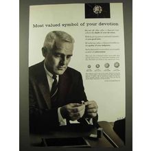 1957 De Beers Diamond Ad - Symbol of Your Devotion