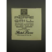 1951 Hotel Pierre Ad - Air-conditioned Pierre Grill