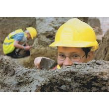 Children Miner Archaelogist Digging London Museum Postcard