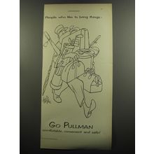 1953 Pullman Railroad Cars Ad - George Price Cartoon - People who Bring Things