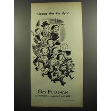 1953 Pullman Railroad Cars Ad - Whitney Darrow, Jr. Cartoon - Taking the family?