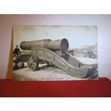 'MONS MEG' cannon, EDINBURGH CASTLE, SCOTLAND used antique postcard 1904 pm #