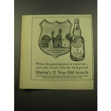 1960 Martin's 12 Year Old Scotch Ad - Glen-Moray-Glenlivet Distillery Tain