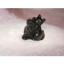 Silver Obsidian Gemstone Cuddly Cats
