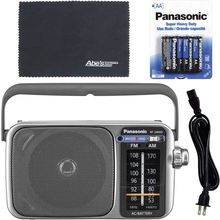 Panasonic RF-2400D / RF-2400 Portable FM/AM Radio with AFC Tuner + 4 X Panasonic