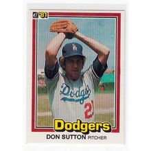 1981 Donruss Don Sutton baseball card #58 – Dodgers