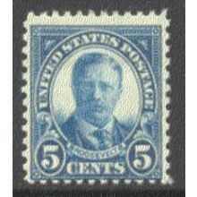637 5c Theodore Roosevelt Average MNH Q1560