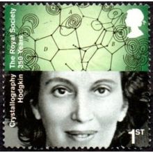2010 350th Anniv Royal Society. 1st Value. Dorothy Hodgkin. Unfanked