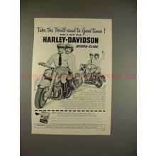 1950 Harley Davidson Hydra-Glide Motorcycle Ad, Thrill!