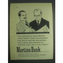 1959 Martins Bank Ad - They understand our special difficulties