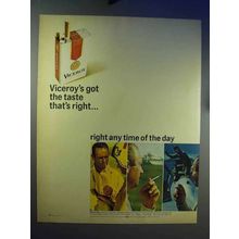 1967 Viceroy Cigarettes Ad - The Taste That's Right