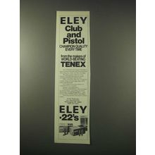 1978 Eley Club, Pistol and Tenex Cartridges Ad