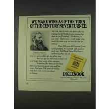 1978 Inglenook Wine Ad - Turn of the Century