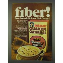 1978 Instant Quaker Oatmeal Bran & Raisins Ad