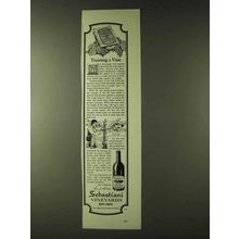1979 Sebastiani Vineyards Ad - Training a Vine