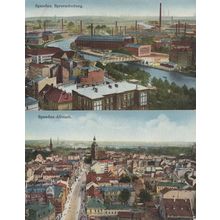 Spandau Spreemundung Altstadt 2x German Old Postcard s