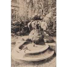Monument Of Swiss Water Children & Giant Toad Statue RPC Postcard