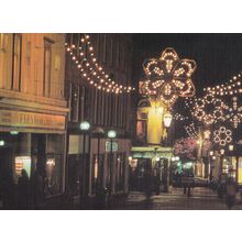 Dixons Electrical Store at Night in Bath Avon Roundhouse Pub Postcard