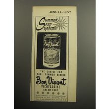 1957 Bon Vivant Vichyssoise Cream Soup Ad - Summer soup supreme