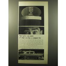 1960 Opel 2-Door Rekord Sedan Car Ad - Open your mind to Opel