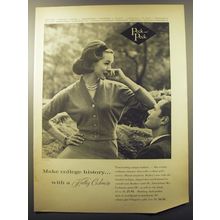 1960 Peck & Peck Hadley Cashmere Sweater Ad - Make college history