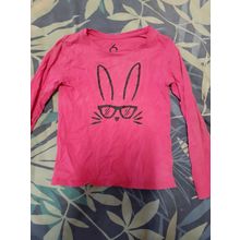 girls size 6 long sleeve top hot pink #2