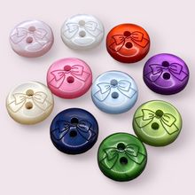 11mm Baby Buttons Bow Engraved various colours available 2 Hole Knitting Sewing